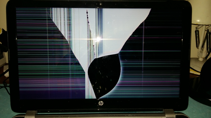 Cracked HP Screen